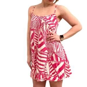 Lilly Pulitzer Daphne Swing Slip Dress Size Small Capri Pink Yacht Sea Sailboat
